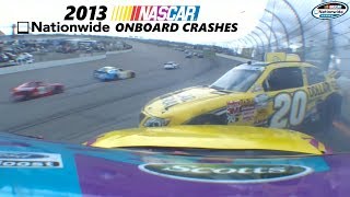 2013 NASCAR Nationwide Series Onboard Crashes [upl. by Anastos100]