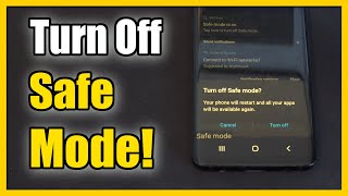 How to EXIT SAFE MODE on Android Phone Samsung S9 [upl. by Esorylime]