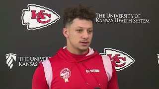 Patrick Mahomes talks as the Chiefs get set to host the Bills in Week 14 [upl. by Aninad]