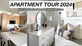 FULLY FURNISHED  DECORATED APARTMENT TOUR  atlanta apartment tour natural modern home decor [upl. by Valtin]