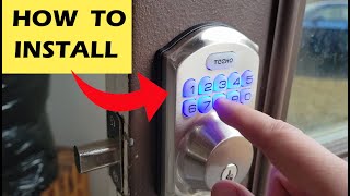 Keyless Door Lock Deadbolt From Amazon  Install and Program  Smart Lock [upl. by Ellord]