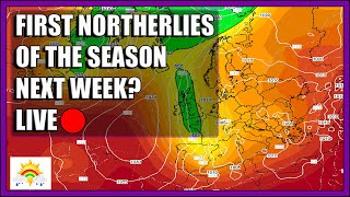 Ten Day Forecast First Northerlies Of The Season Next Week LIVE🔴 [upl. by Vitus]