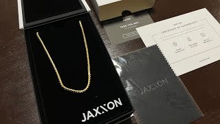 JAXXON GOLD ROUND BOX CHAIN  25MM UNBOXING [upl. by Ias226]