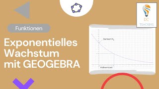 Eine Exponentialfunktion mit GEOGEBRA zeichnen und lösen können [upl. by Oiracam455]