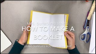 How To Make A StapleFree Booklet [upl. by Ainerol347]