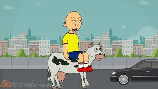 Caillou rides a cow to school [upl. by Okika]