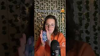 ASMR Crinkle Heaven😴 shorts asmrshorts shortsvideo [upl. by Gabby]