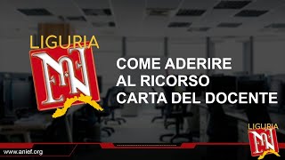 Come aderire al ricorso carta del docente 500 euro  GUIDE ANIEF [upl. by Ahseenal648]