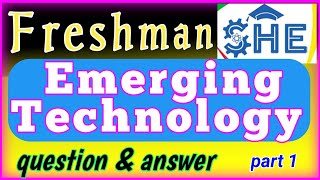 Emerging technology freshman course exam and answers part 1 freshman ethiopiaeducation exam [upl. by Malinowski145]