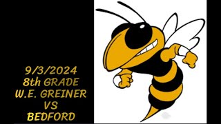 🏈 W E GREINER VS BEDFORD 8th GRADE 932024 🏈 [upl. by Sadye144]