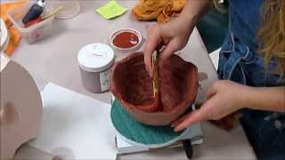 Glaze Application Demonstration for Ceramics I II and Wheel Throwing [upl. by Rand]