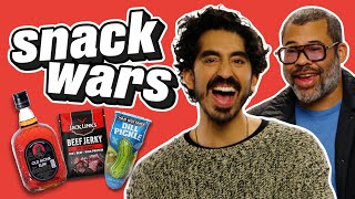 Dev Patel amp Jordan Peele Rate Indian And American Food  Snack Wars [upl. by Wahl904]