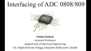 Interfacing of ADC 0809 with 8051 Microcontroller [upl. by Aitercul]