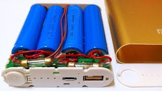 quotDIYquot USB Power Bank with 4x 18650 LiIon cells [upl. by Grounds]