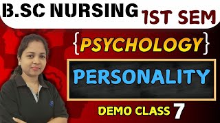 personality  psychology bsc nursing  psychology bsc nursing 1st sem  bsc nursing 2024 [upl. by Laehcar]