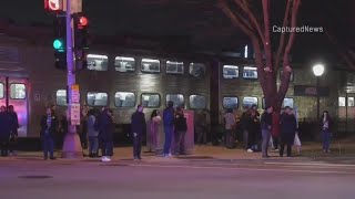 Person hurt after Metra train hits car in Arlington Heights [upl. by Inhoj]