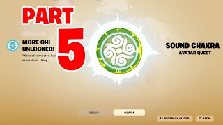 How To Complete Sound Chakra quests in Fortnite  All Avatar Elements quest Part 5 challenges [upl. by Nivre]