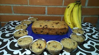 Panqué de avena con plátano y chispas de chocolate  Lalo Vive [upl. by Salohcim]