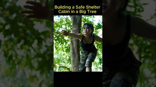 Building a Safe Shelter Cabin in a Big Tree  The Effort and New Beginning of 2 Sisters camping [upl. by Pasquale]