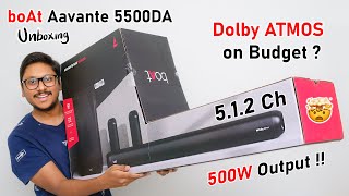 512 Ch 500W Dolby ATMOS on Budget 🤯 boAt Aavante Bar 5500DA Unboxing amp Review🔥 [upl. by Annayak]