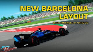 NEW BARCELONA LAYOUT  rFactor 2 Formula 1 2022  Spain  Williams  Alex Albon [upl. by Yhtur]