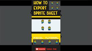 Piskel TutorialHow to Export Sprite Sheet Cómo exportar una hoja de SpritePixel Art [upl. by Clarinda]