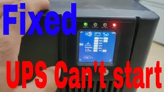 How to fixed UPS Uninterruptible Power Supply 3KVA cant start up or turn on show error FAULT [upl. by Sibyl]