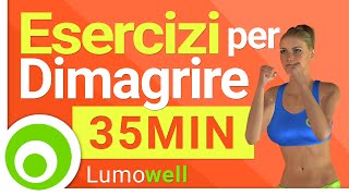 Dimagrire velocemente esercizi per bruciare grassi e calorie  35 Minuti [upl. by Onabru450]