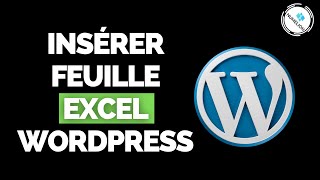 Insérer une Feuille  Tableau Excel dans WordPress TUTORIEL [upl. by Einaffyt]