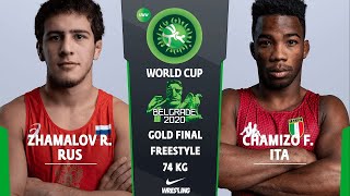 R ZHAMALOV RUS v F CHAMIZO MARQ ITA  FS 74 kg  GOLD [upl. by Cutlerr]