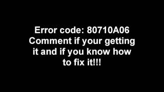 Error Code 80710A06 PS3 I know what it is now READ DESCRIPTION [upl. by Nirol780]