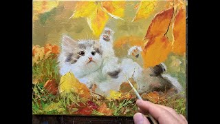 Autumn day Oil painting [upl. by Deyas]