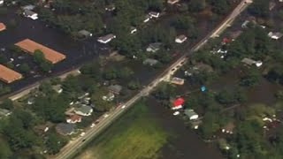 Raw Aerial View Shows Lumberton NC Devastation [upl. by Quackenbush180]