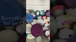 Everything I’ve crocheted for a Christmas market 💕💗 crochet market handmade smallbusiness [upl. by Lyon]