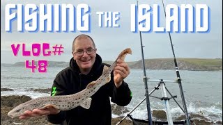 Uk Sea Fishing  Fishing Burgh Island Bigbury  Bull Huss in rough weather  Bassmans Vlog48 [upl. by Aynotan749]