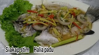 Resepi ikan Siakap stim halia ala Thai [upl. by Melodie]