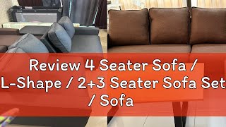 Review 4 Seater Sofa  LShape  23 Seater Sofa Set  Sofa with Stool  Fabric Sofa  House Rental [upl. by Adelaide]