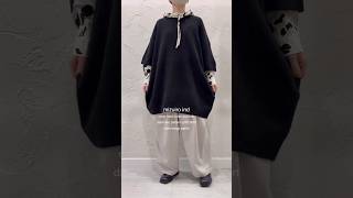 【 2024 AW collection mizuiro ind 】crew neck tunic pullover ＆ dalmrian print shirt ＆ wide cargo pants [upl. by Ainslee]