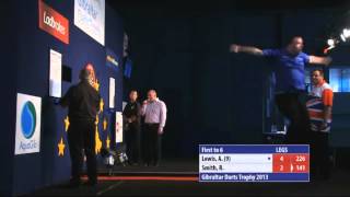 HD Ross Smith  Nine Dart Finish  2013 Gibraltar Darts Trophy [upl. by Laveen]