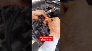 Engine misfire problem fix misfire engine CarHacksCarMaintenancFixltYourselfQuickCarFix [upl. by Anafetse]