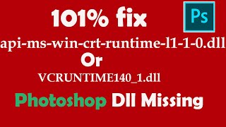 Photoshop Dll Missing How to fix error apimswincrtruntimel110dll error in Windows [upl. by Ithsav]