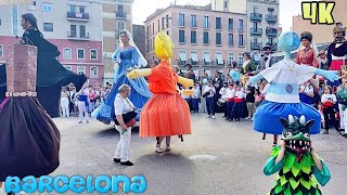 Trobada de Gegants de la Barceloneta 2024 Barcelona 4K [upl. by Aerdnaz14]