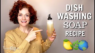 DIY Natural Dishwashing Soap Recipe Demo  Nontoxic Safe ChemicalFree Liquid Dish Soap [upl. by Elgna]