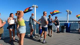 Walking into the Boatslip Tea Dance in Provincetown Saturday August 6 2022 [upl. by Jacinta]