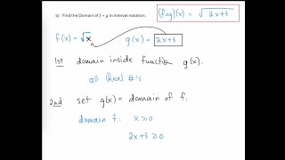 Domain of Composite Function ex 2 [upl. by Beaston]