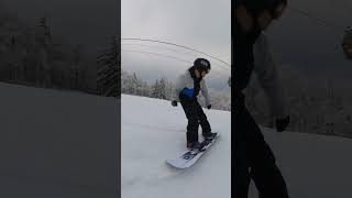 Never Summer Proto Slinger Snowboard Review An asym pressable jib board that can grip ice [upl. by Farro454]