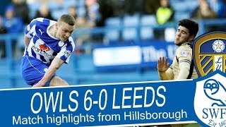 HIGHLIGHTS  Sheffield Wednesday 6 Leeds United 0  Championship 201314 [upl. by Meldoh]