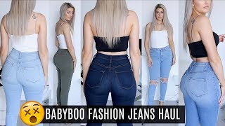 HUGE BABYBOO FASHION JEANS TRY ON HAUL  HANNAH SCHRODER [upl. by Hickey]