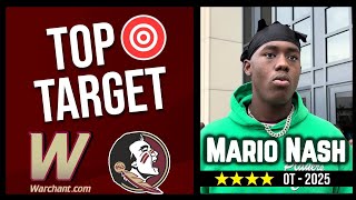 4 ⭐️ OFFENSIVE TACKLE Mario Nash talks FSU Football visit  FSU Football  FSU Recruiting Warchant [upl. by Inwat]