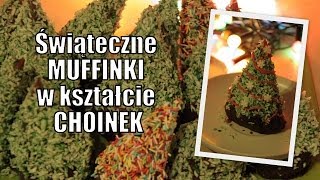 Muffinkowe choinki czyli babeczki w kształcie choinek  IDEALNE NA ŚWIĘTA [upl. by Gottlieb]